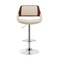Armen Living Colby Adjustable Cream Faux Leather and Chrome Finish Bar Stool LCCYBAWACR - alternate 2